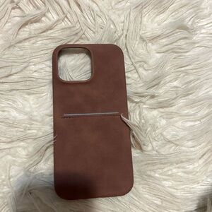 Brown IPhone Case with Card Slot